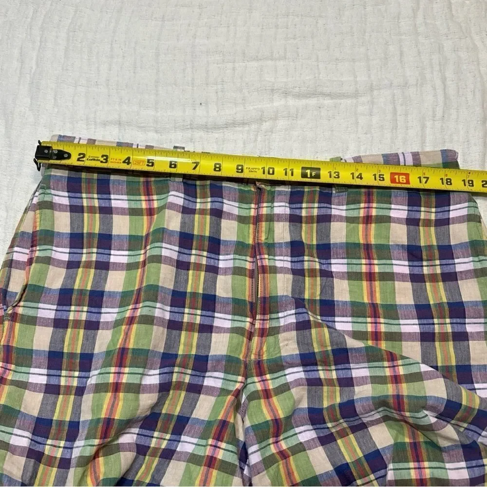 Vintage Polo Ralph Lauren Plaid Shorts Mens 36 Made In USA 100% Cotton